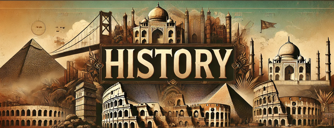 DALL·E 2024 11 27 14.09.03   A visually striking website banner with a historical theme. The background features a blend of iconic landmarks from different eras and regions  the G